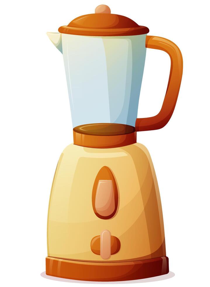 Home tabletop blender in vintage style in brown tones. vector