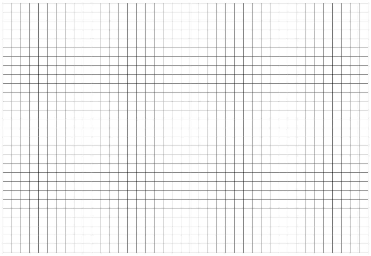 Wide squared grid paper pattern. Notebook sheet blank printable mockup. Mathematics simple pattern. Black grid texture. Typography layout for making production for school. Education minimal backdrop. vector