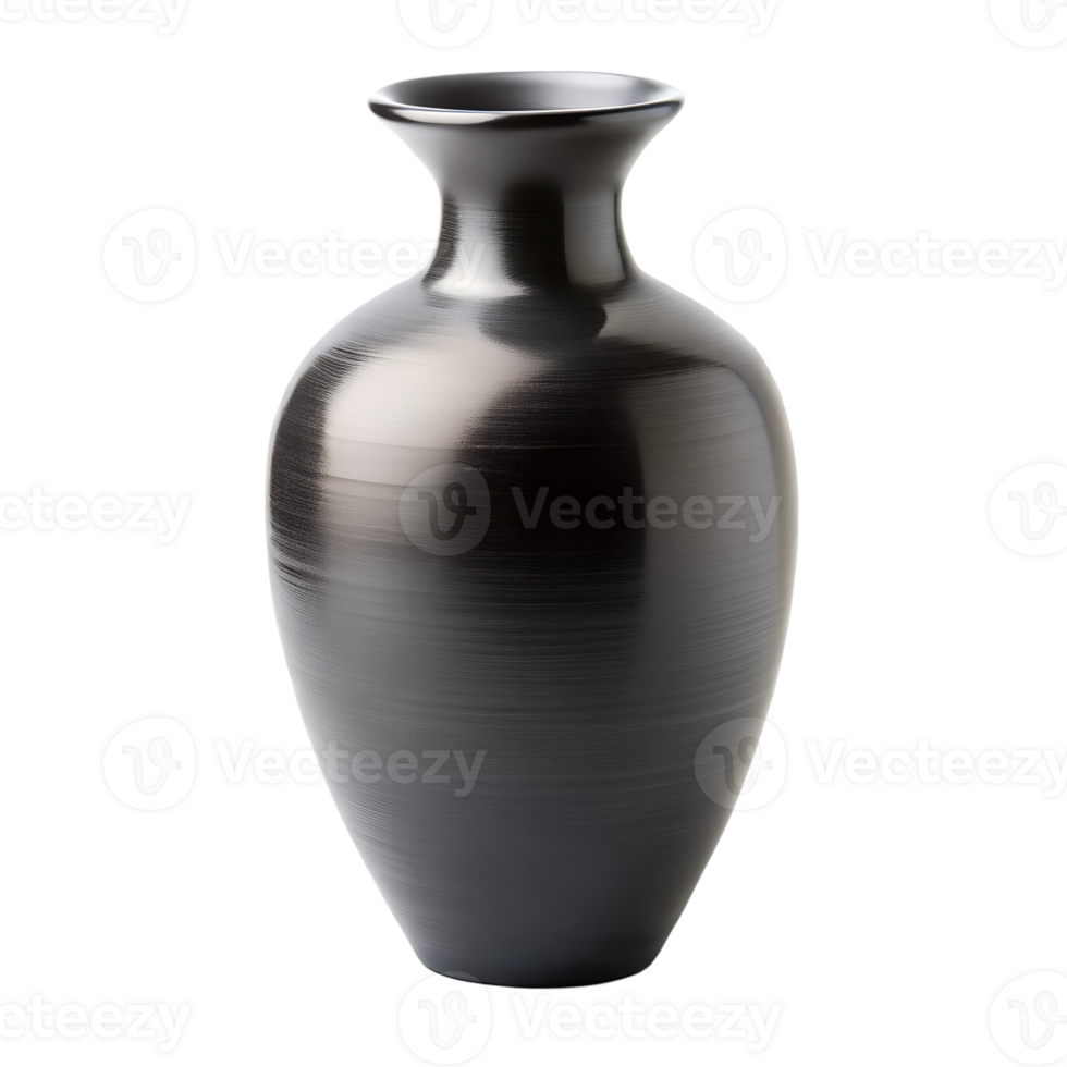 Elegant Dark Gray Ceramic Vase Home Decor Modern Minimalist Style Tabletop Ornament png
