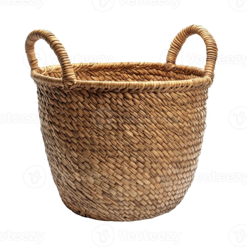 Woven basket rustic charm meets practical storage Perfect for organizing your home with a touch of natural elegance Simple and stylish png