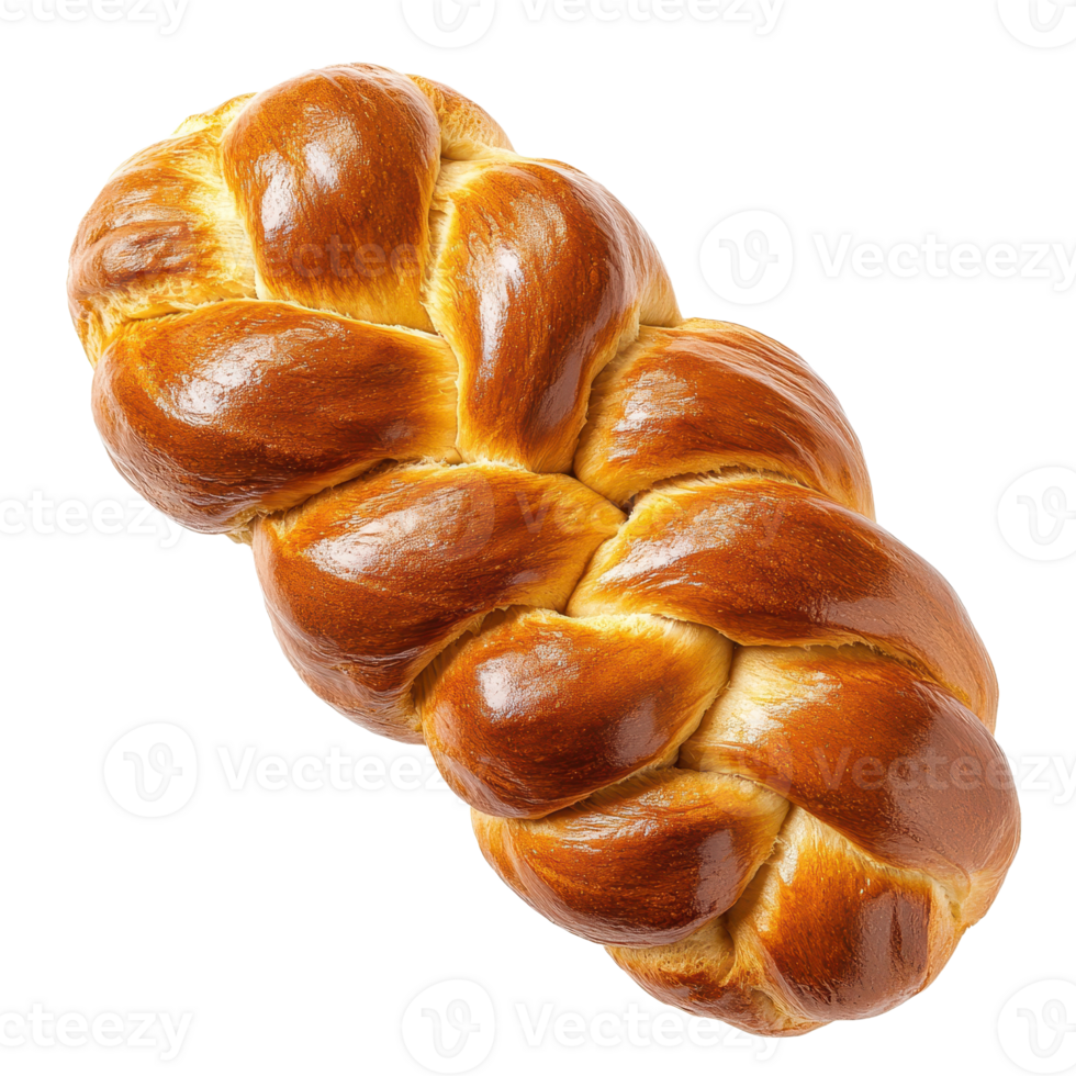 Golden braided loaf on Shiny baked bread with rich color and intricate plait pattern Perfect for festive tablescapes and baking enthusiasts png