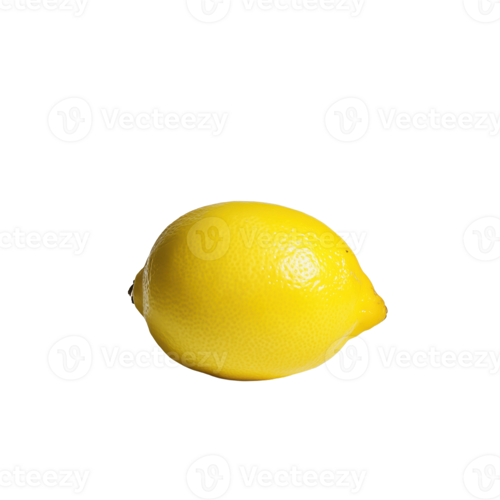 A vibrant yellow lemon isolated against a transparent background perfect for adding a splash of color to any design Juicy and fresh png