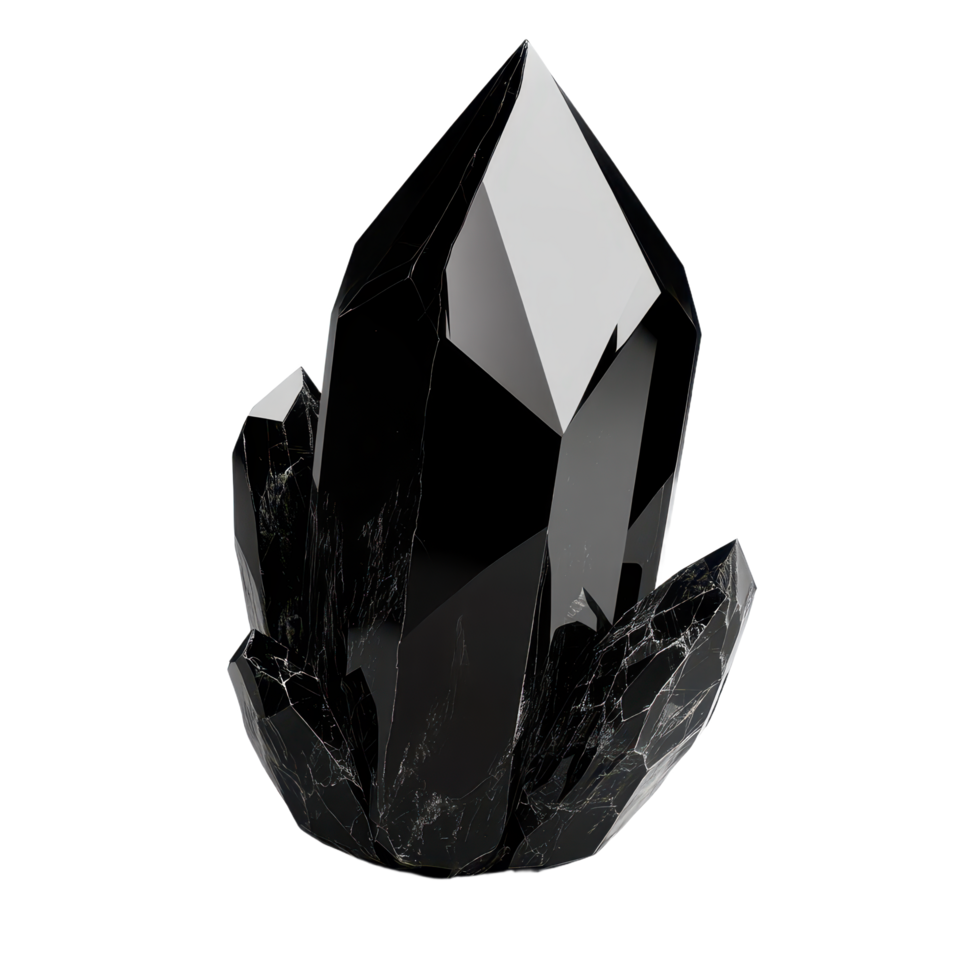 A striking crystal cluster sparkles against a stark transparent backdrop Sharp edges and smooth surfaces create a captivating contrast png
