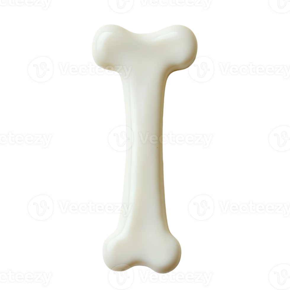 Isolated bone A simple smooth bone rests against a dark background perfect for adding a touch of nature to any design project png