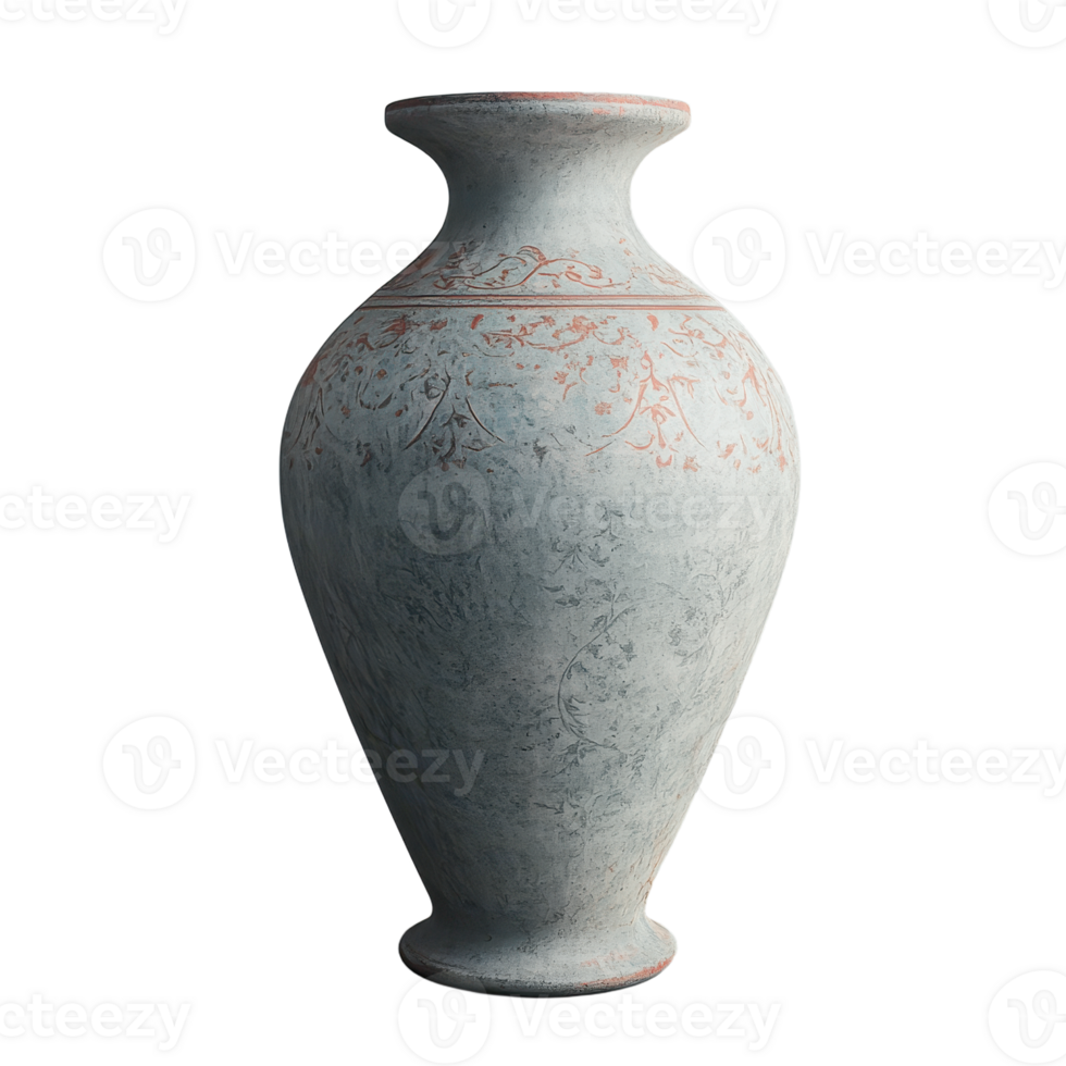 Elegant vase with intricate floral patterns showcasing timeless beauty and craftsmanship against a sleek transparent backdrop png