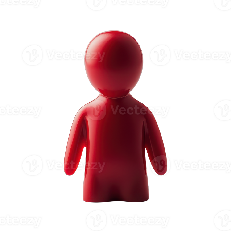 Simple red figure stands starkly against a embodying minimalistic design and a clear bold statement png