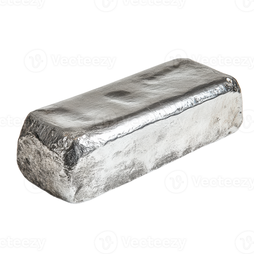 A shiny metal bar gleams against a dark background Its reflective surface catches the light hinting at its dense and valuable nature png