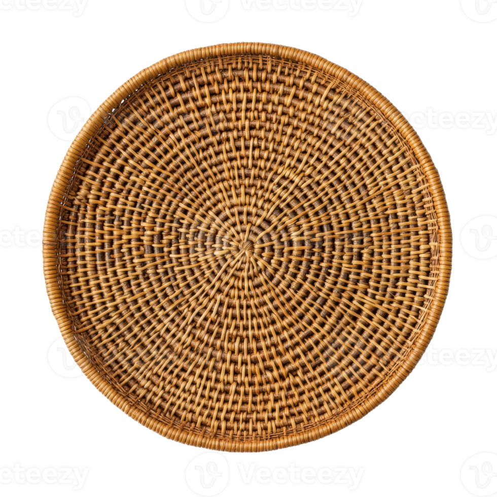 Woven circle natural texture and design Perfect for organic and rustic themes Circular artistry in woven texture Stylish png