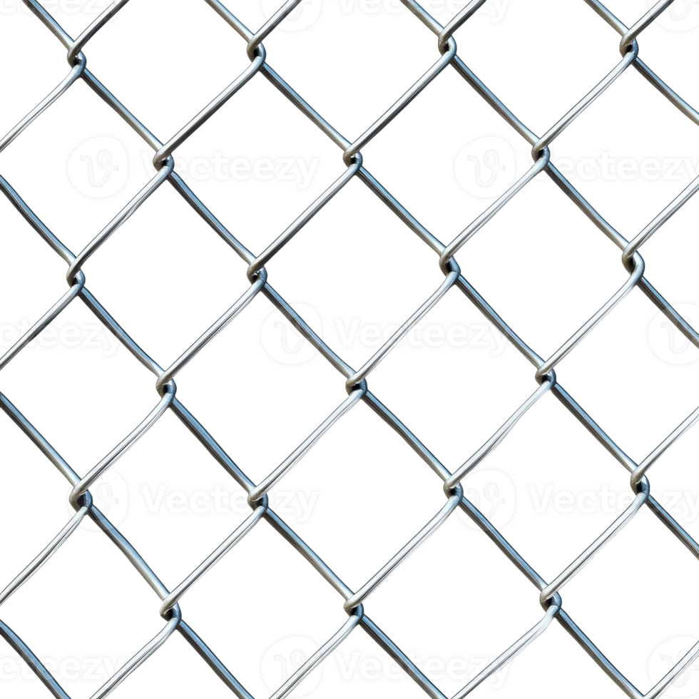 Metal chain-link fence with a transparent background Protection security and barrier concept Versatile element for graphic design projects png