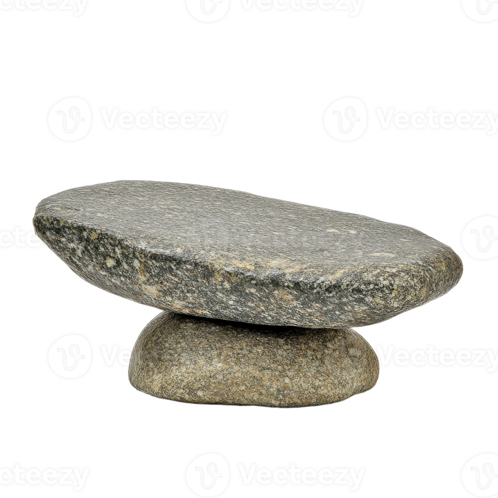 Stacked Stones Harmonious balance in natural form Minimalist zen sculpture smooth textures earthy tones serene stillness Ideal product display pedestal png