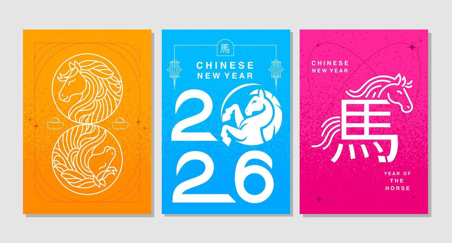 Lunar new year, Chinese New Year 2026 ,Year of the Horse ,line art , outline , simple linear vector