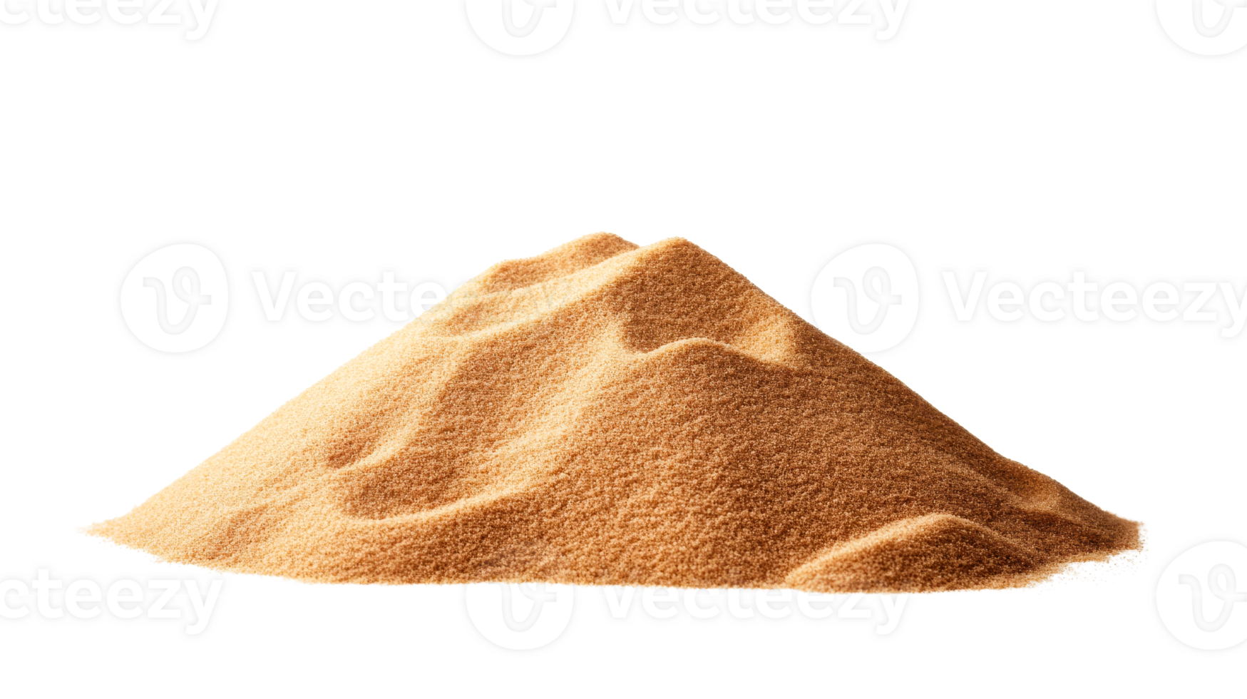 Pile of Tan Sand Forming a Hillock, Cut Out Transparent png