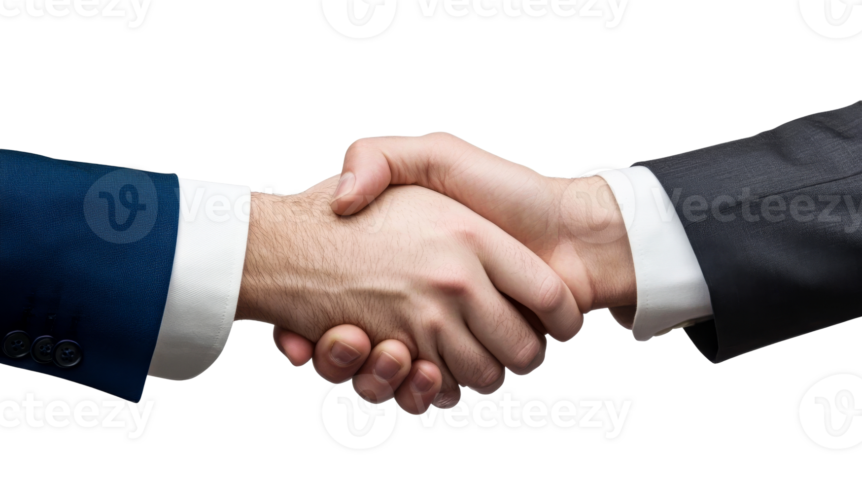 Hands shaking in agreement on black background, business deal, cut out transparent png