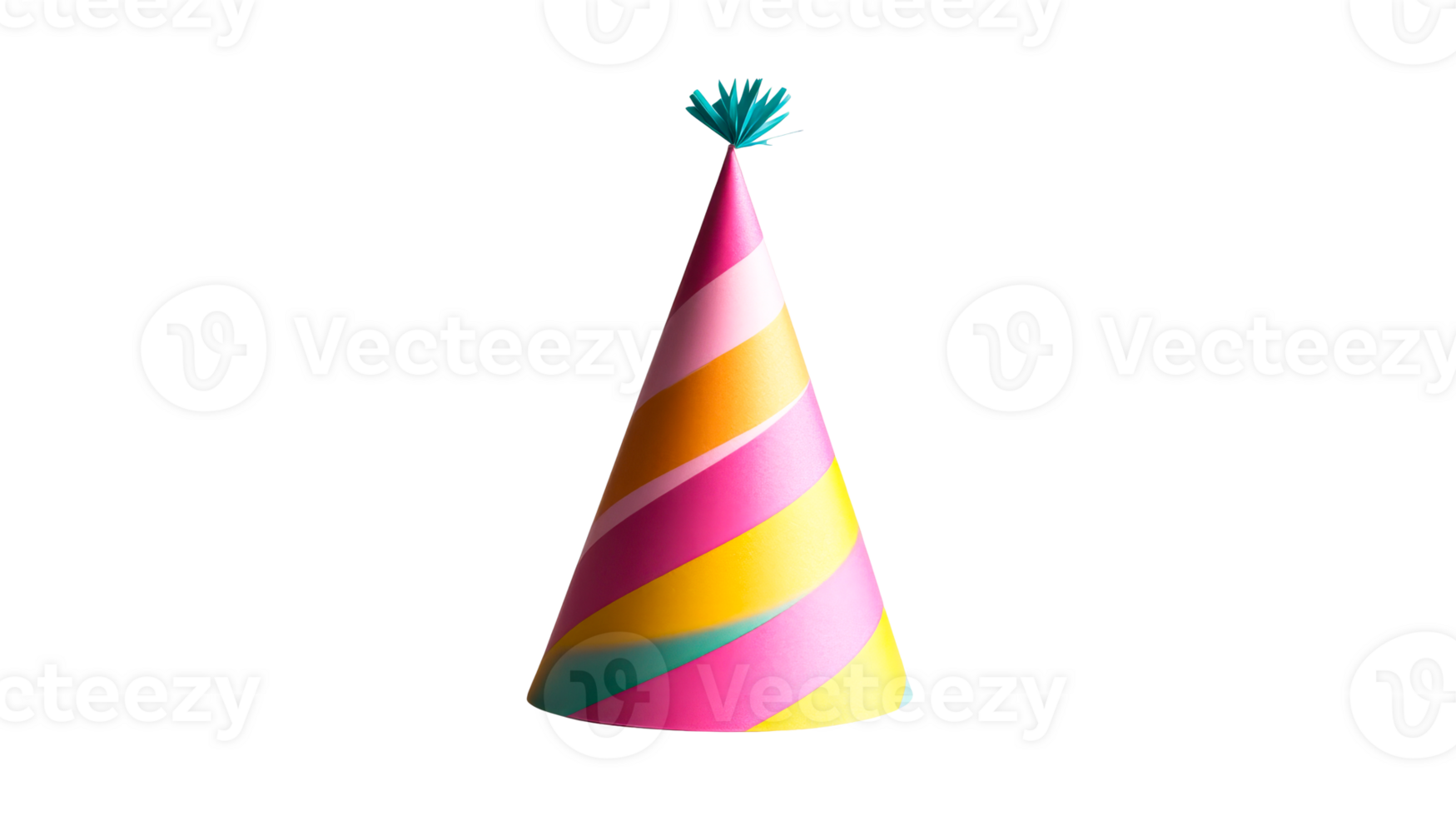 Party hat striped bright, festive, holiday, isolated, celebration, fun, cut out transparent png
