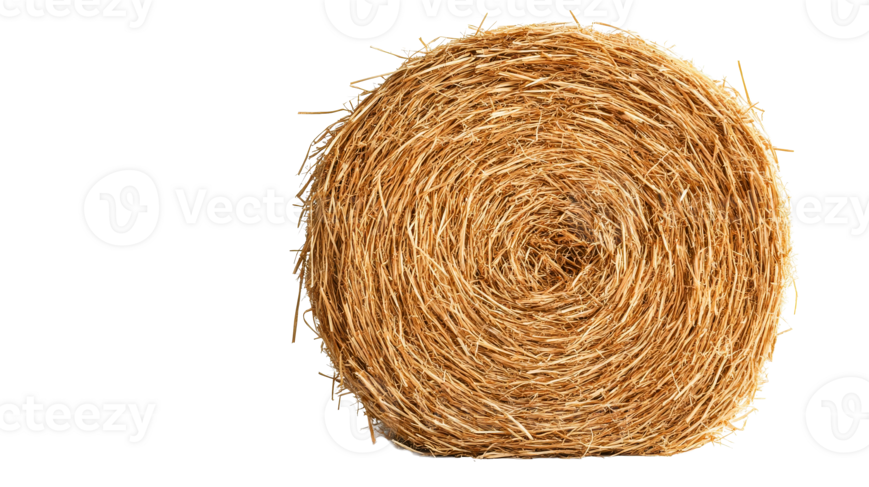 Hay bale isolated on black background, agriculture hayroll, cut out transparent png