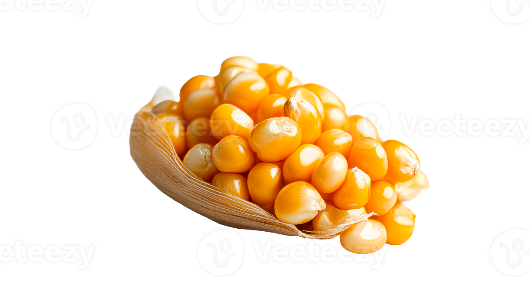Corn kernels in husk, agriculture, harvest, crop, food, cut out transparent png