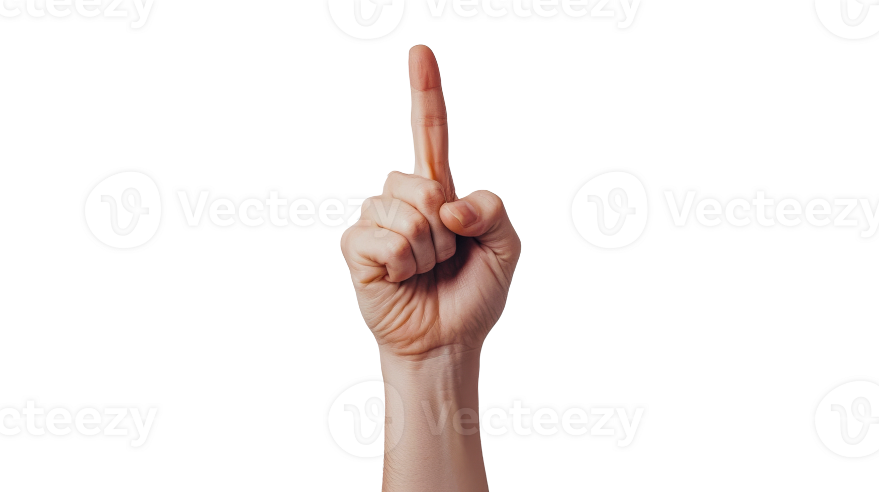 Hand pointing upwards, demonstrating direction or guidance, cut out transparent png