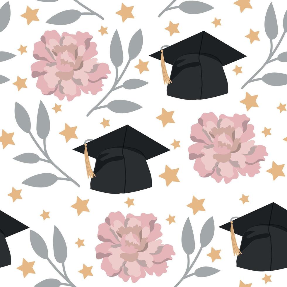 Higher education celebration symbol pattern vector