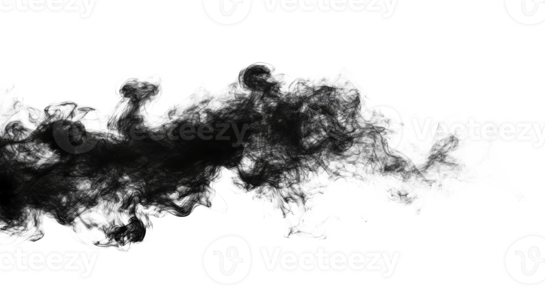 Abstract smoke design with realistic detail and flowing movement, cut out transparent png