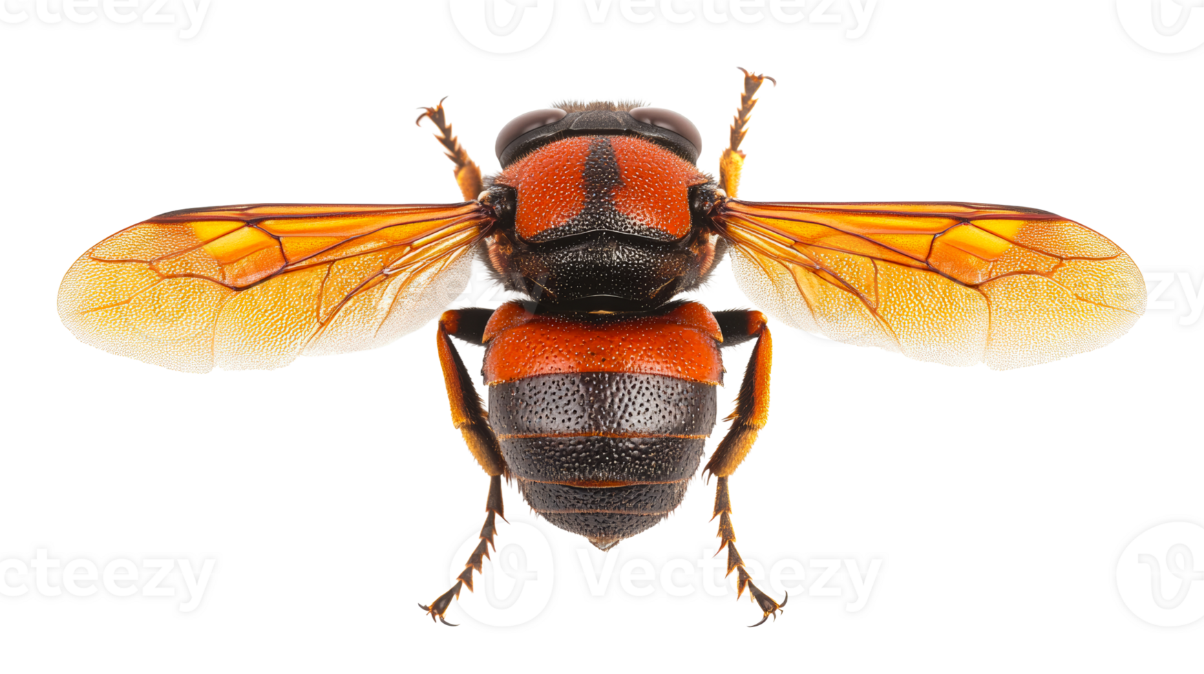 Insect with open wings, vibrant color pattern, unique specimen, cut out transparent png