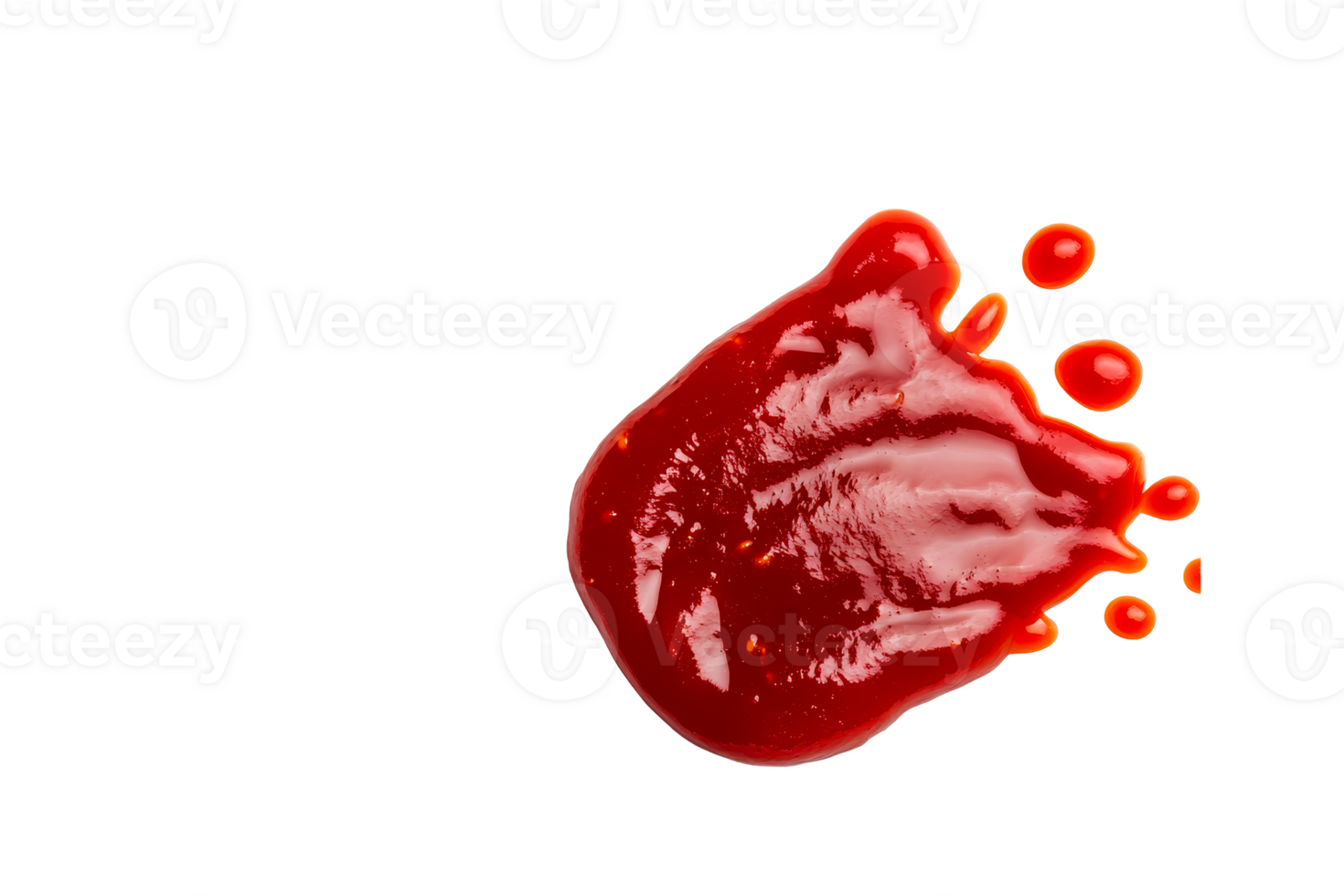Delicious red sauce spill, appetizing color food condiment, cut out transparent png