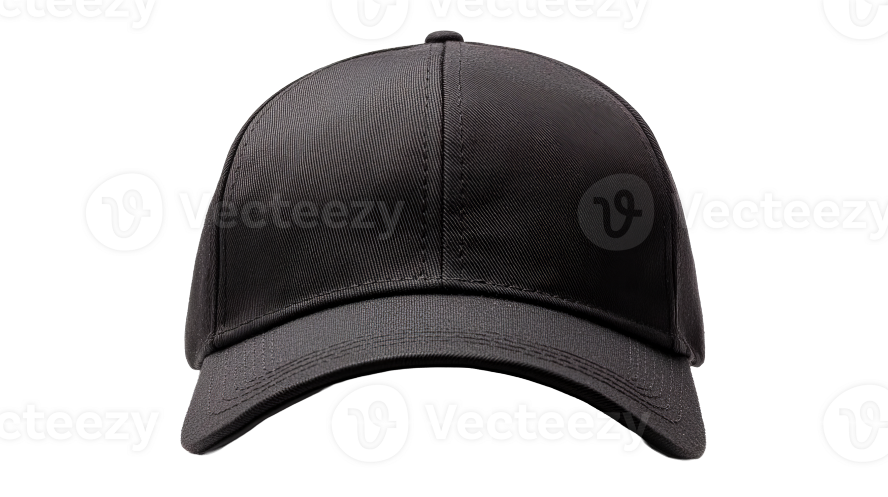 Baseball cap on black background isolated, cut out transparent png