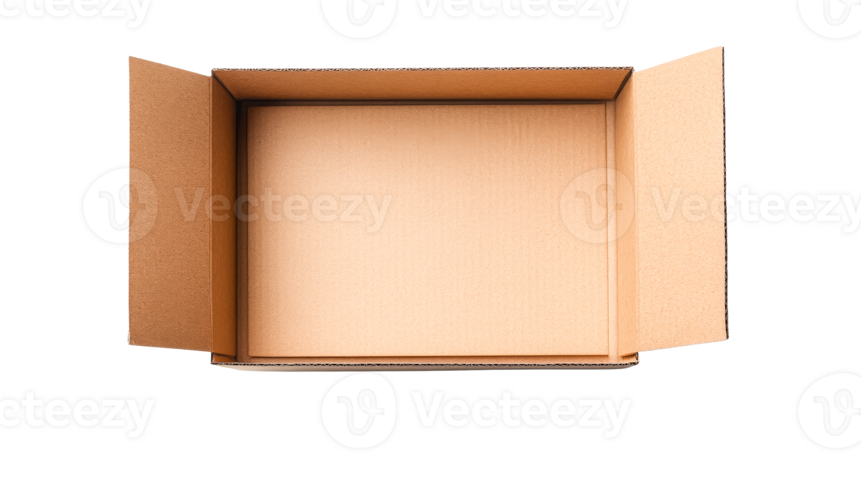Empty Cardboard Box Opened, Packaging Container, cut out transparent png
