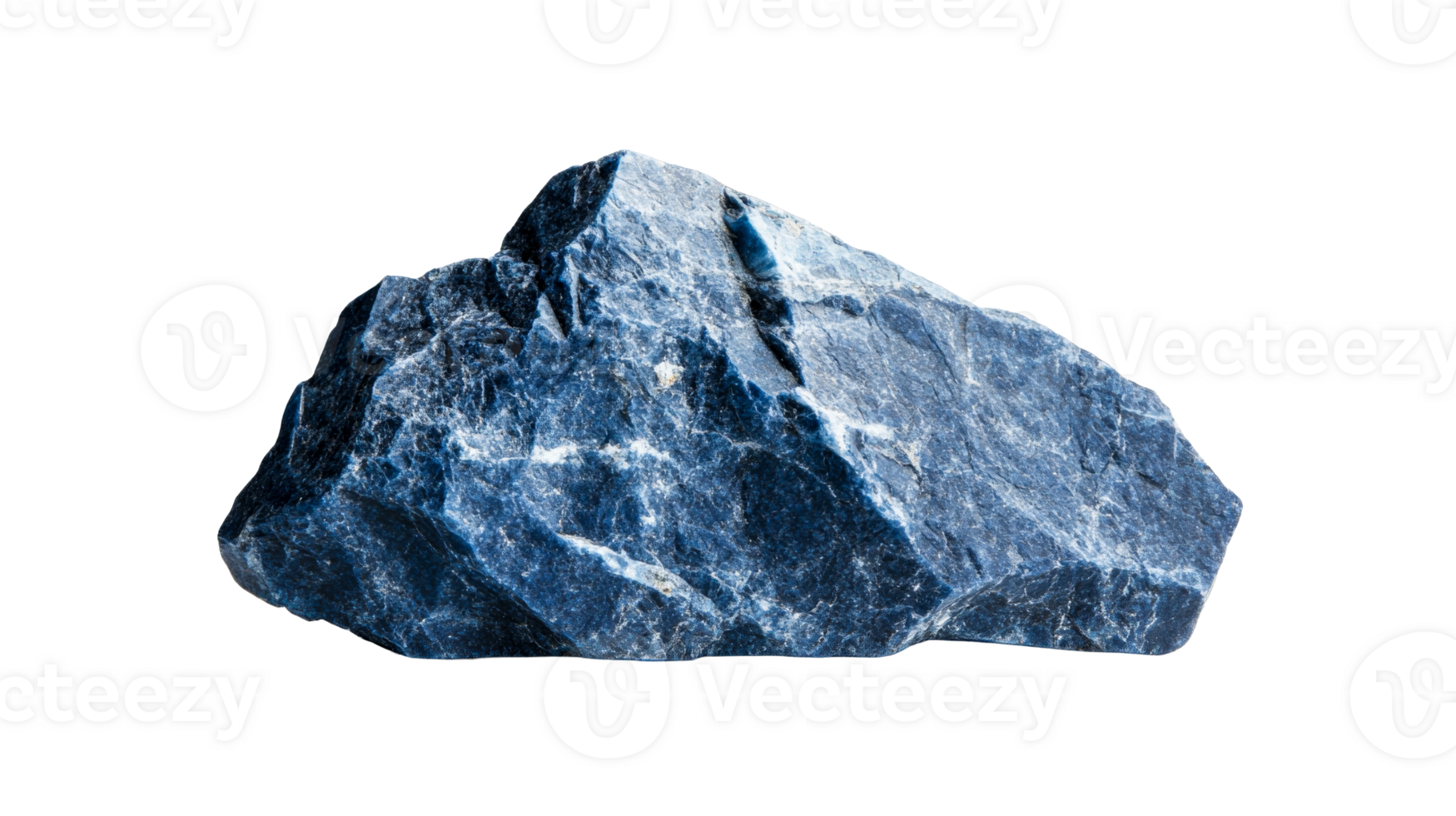 Natural stone fragment, blue, abstract pattern, geology sample, mineral, cut out transparent png