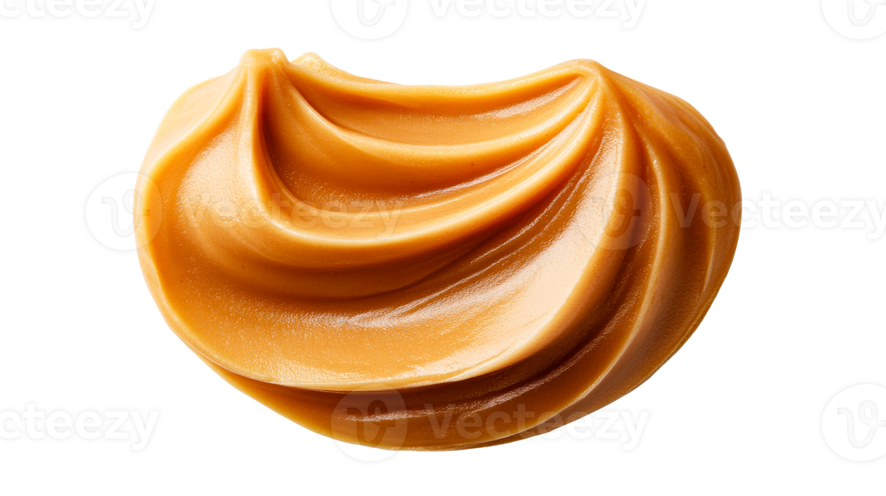Swirl of Caramel, Toffee, Butterscotch Isolated, cut out transparent png