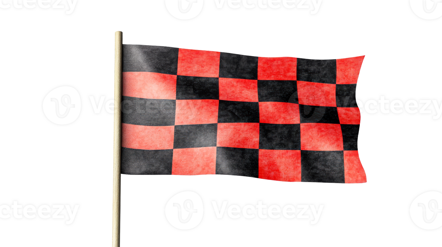 Checkerboard flag waving in the breeze on a clear day png