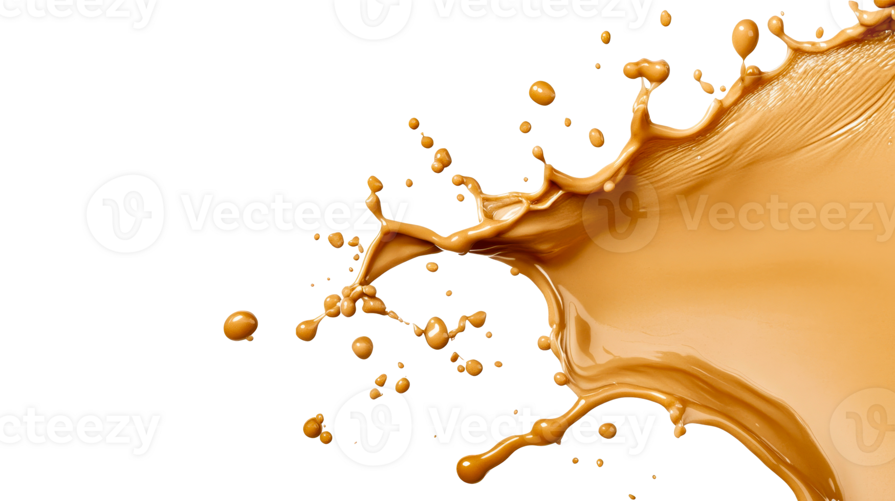 Liquid splash creating dynamic shapes on a transparent background png