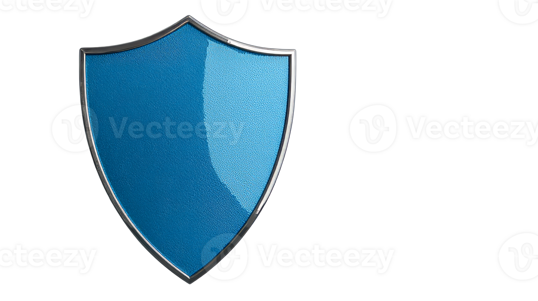 Shield design in blue color with a glossy finish for protection png
