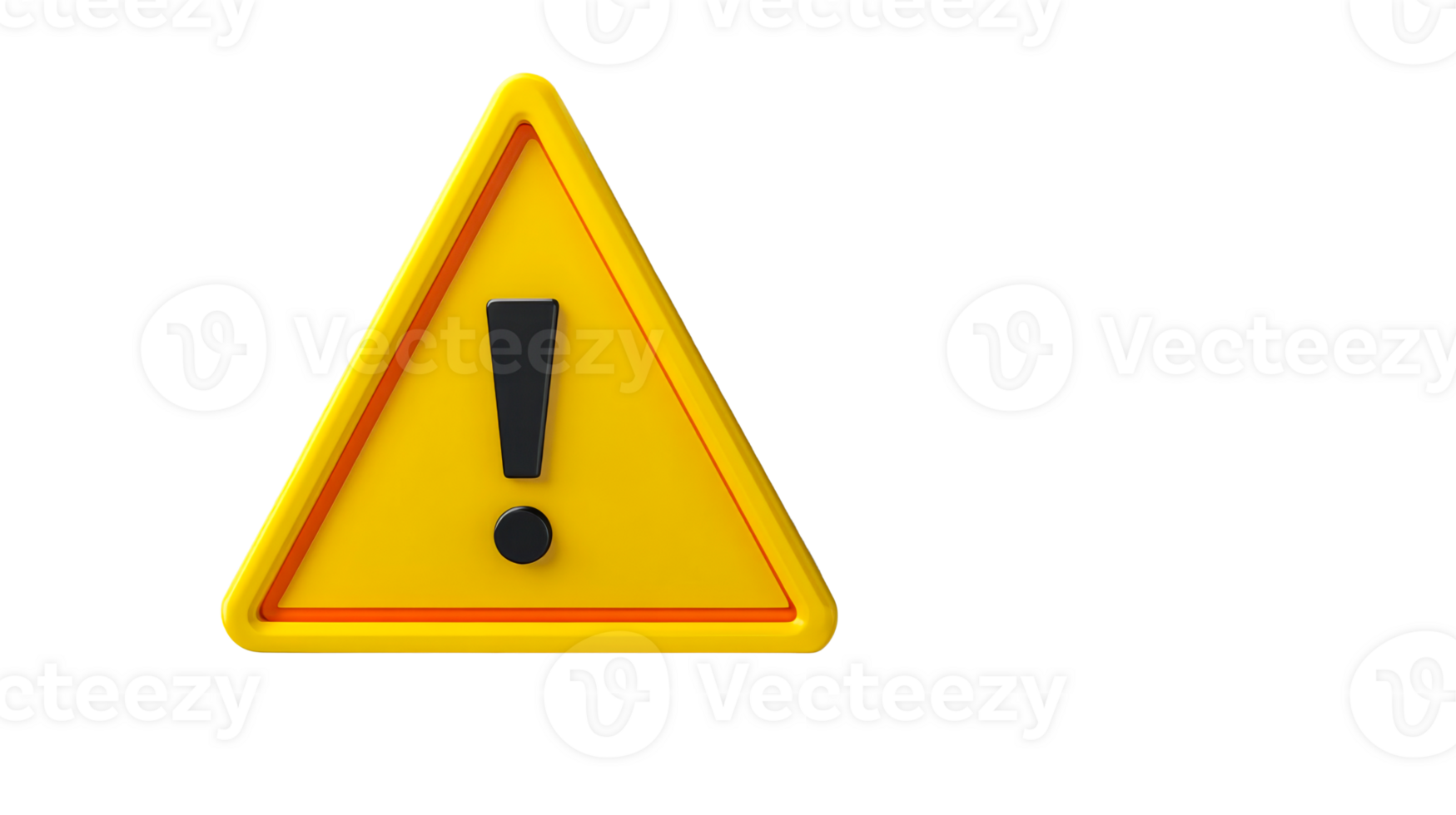 Warning sign in yellow triangle with black exclamation mark png