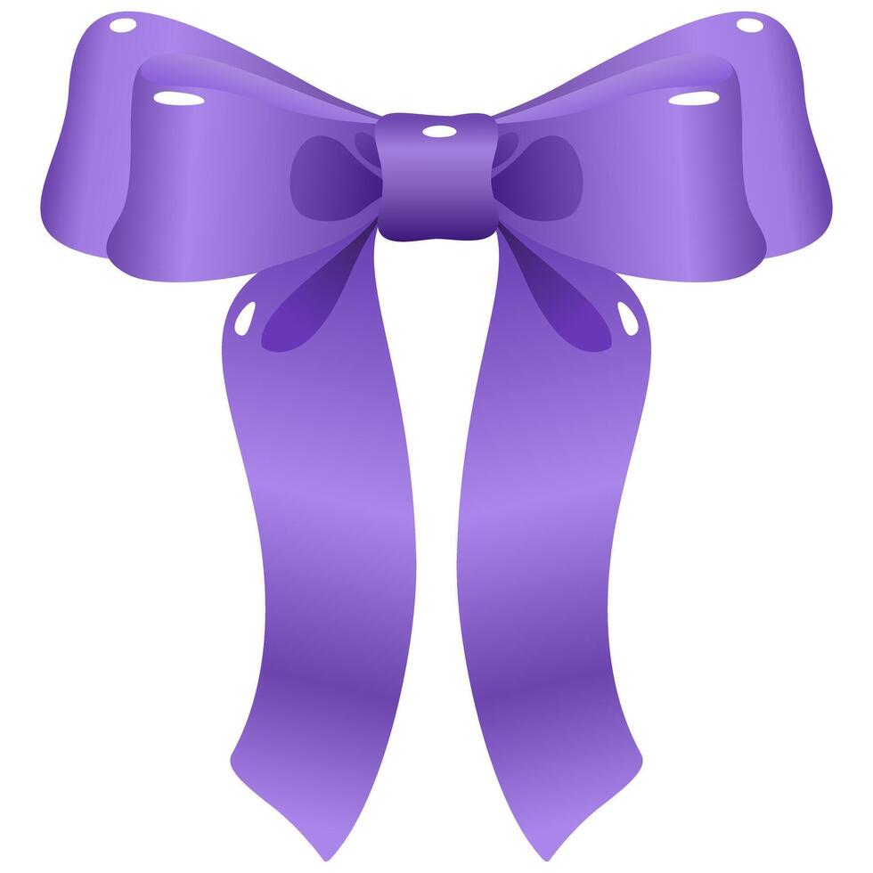 Stylish Bow Ribbon in Flat Art Style vector