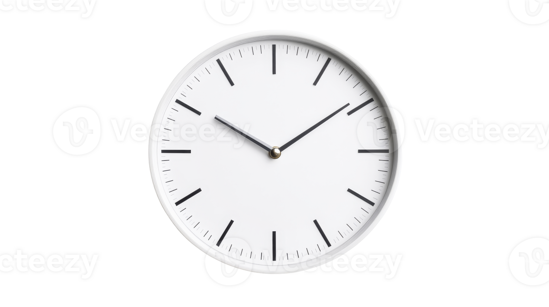 Stylish Minimalist Wall Clock Design, cut out transparent png