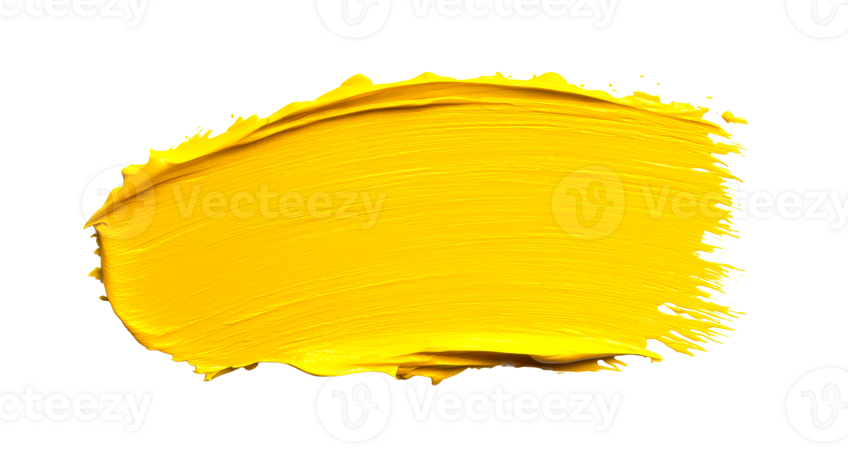 Yellow paint stroke texture acrylic, thick brushstroke abstract, cut out transparent png