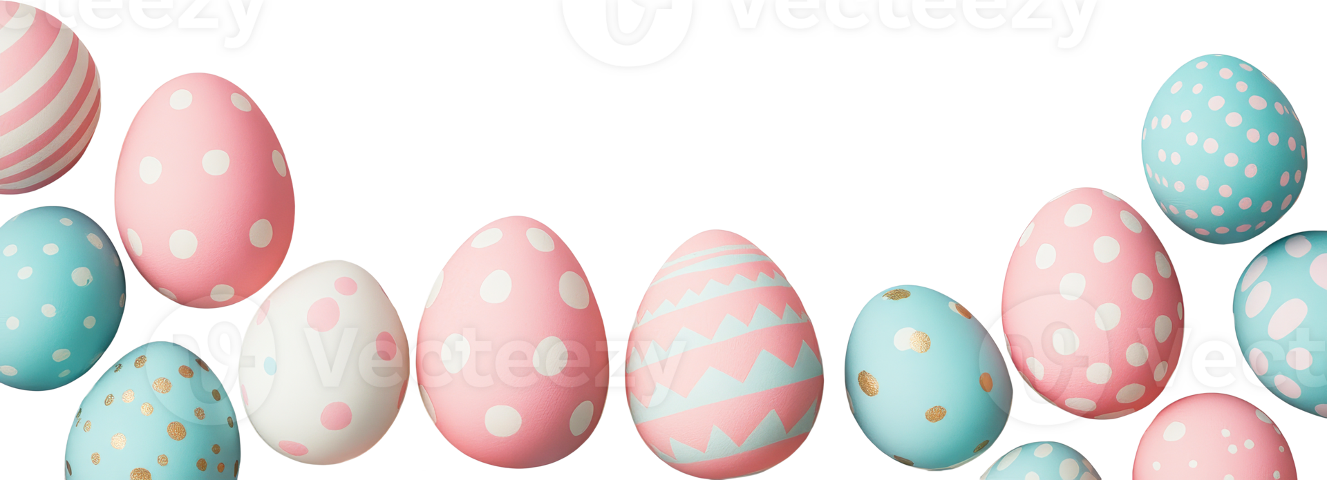 Easter Eggs with Various Designs, Spring Holiday, cut out transparent png