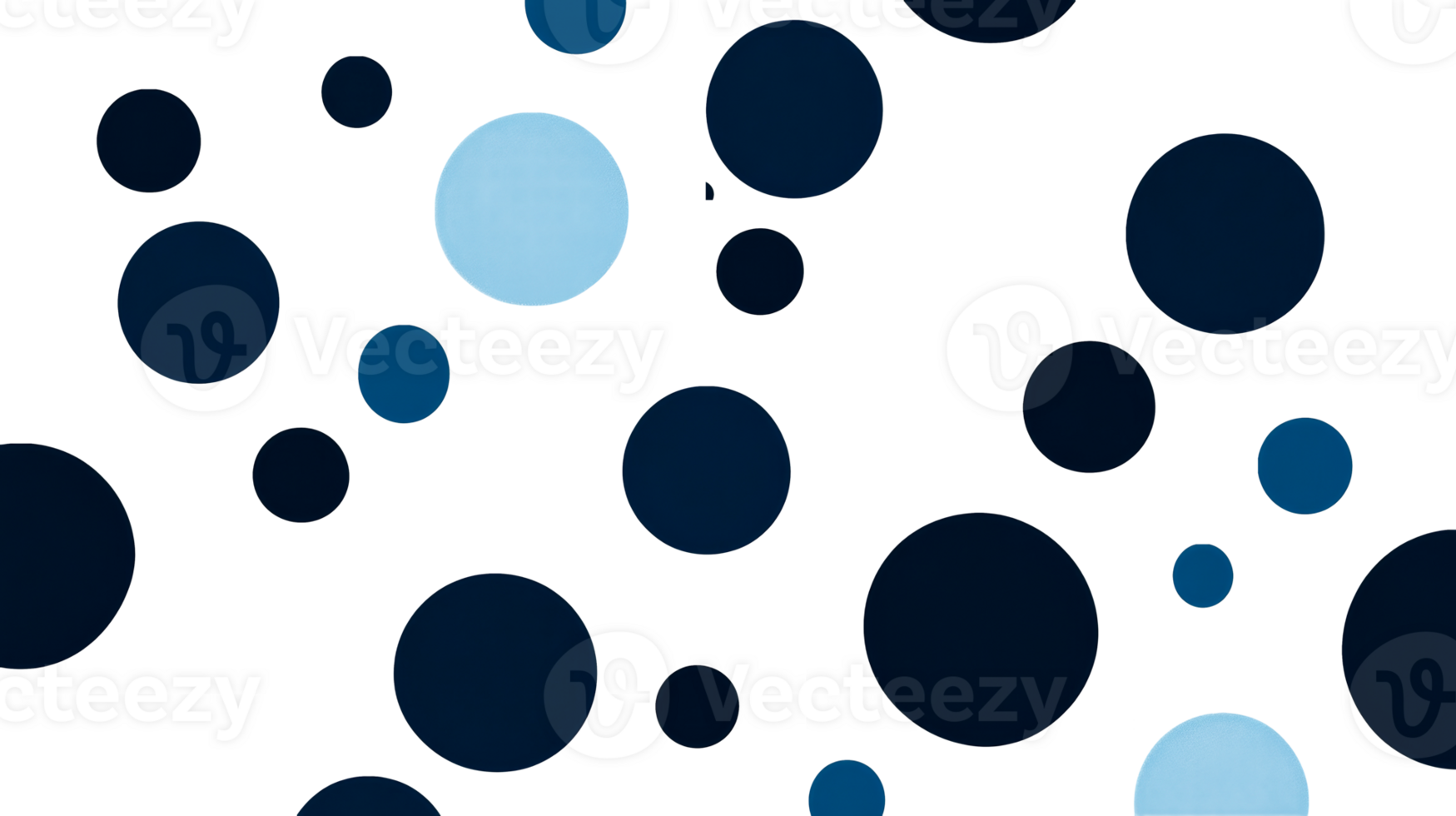Blue circles on a black background with light blue circles, cut out transparent png