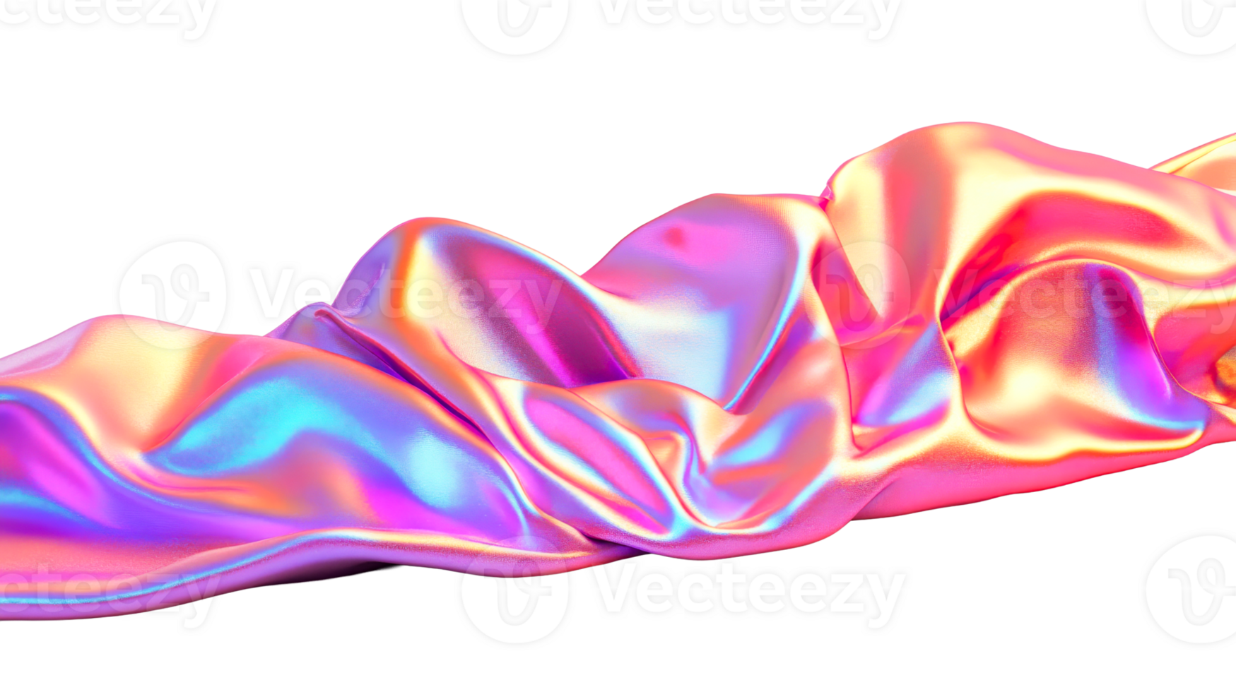 Iridescent Fabric, holographic, bright cloth, cut out transparent png
