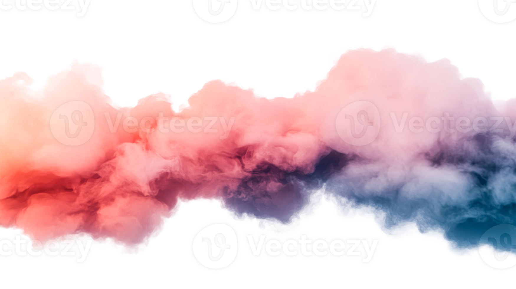 Pastel Cloudscape with a Gradient Hues, cut out transparent png