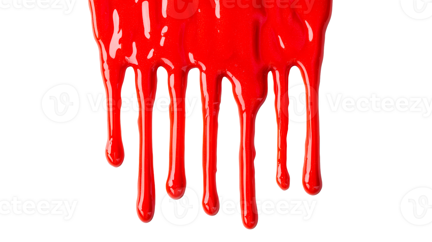 Dripping Red Paint Viscous Liquid Flow Texture, cut out transparent png