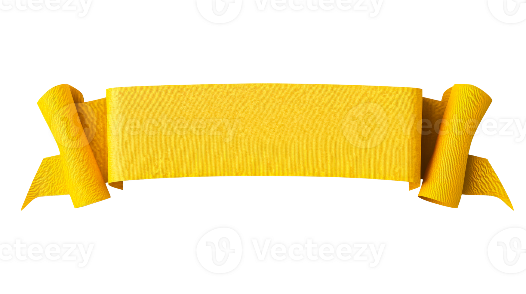 Realistic Golden Scroll Banner on Black Background , cut out transparent png