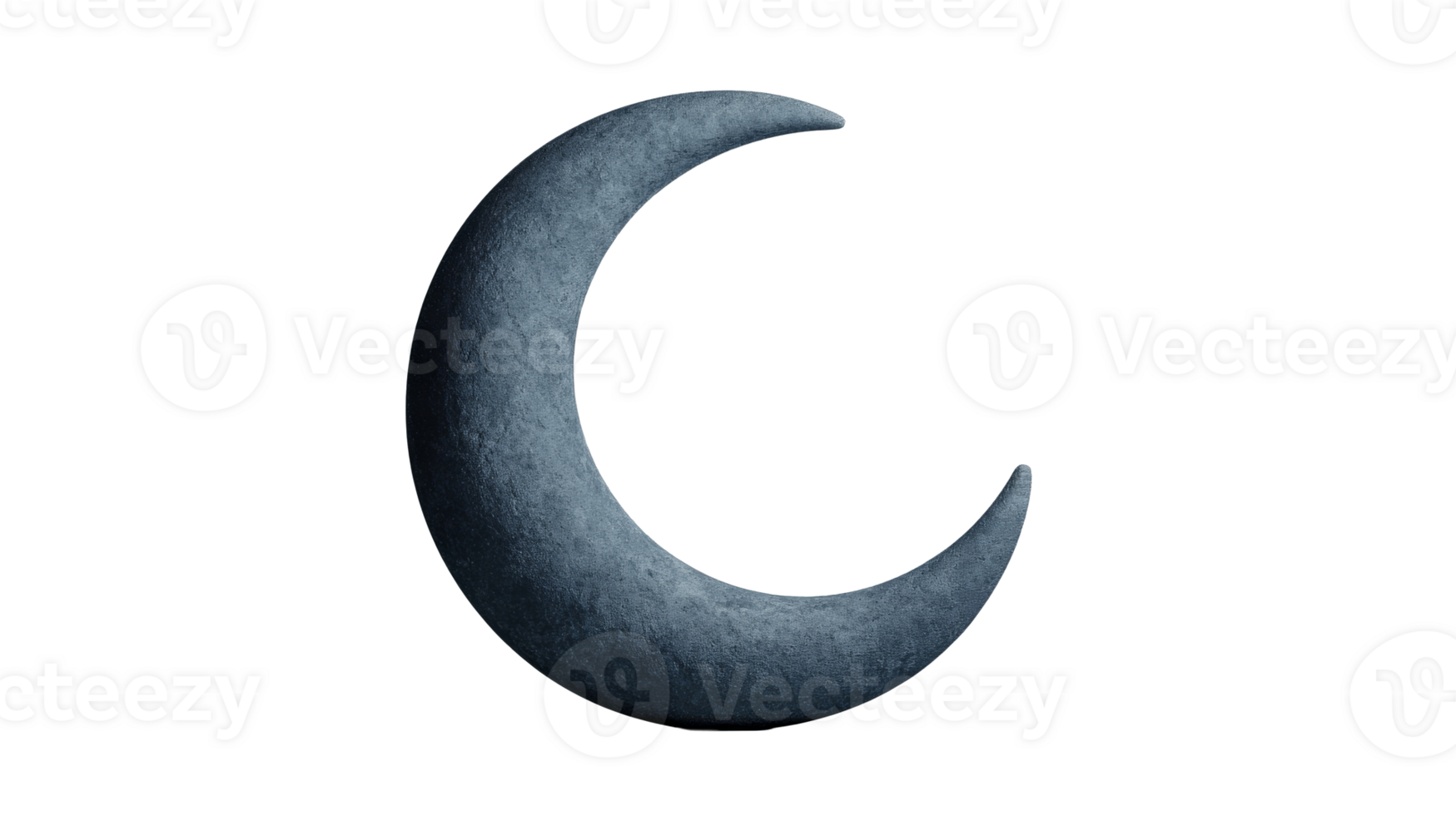 Crescent moon shape, texture, darkness, isolated object, cut out transparent png