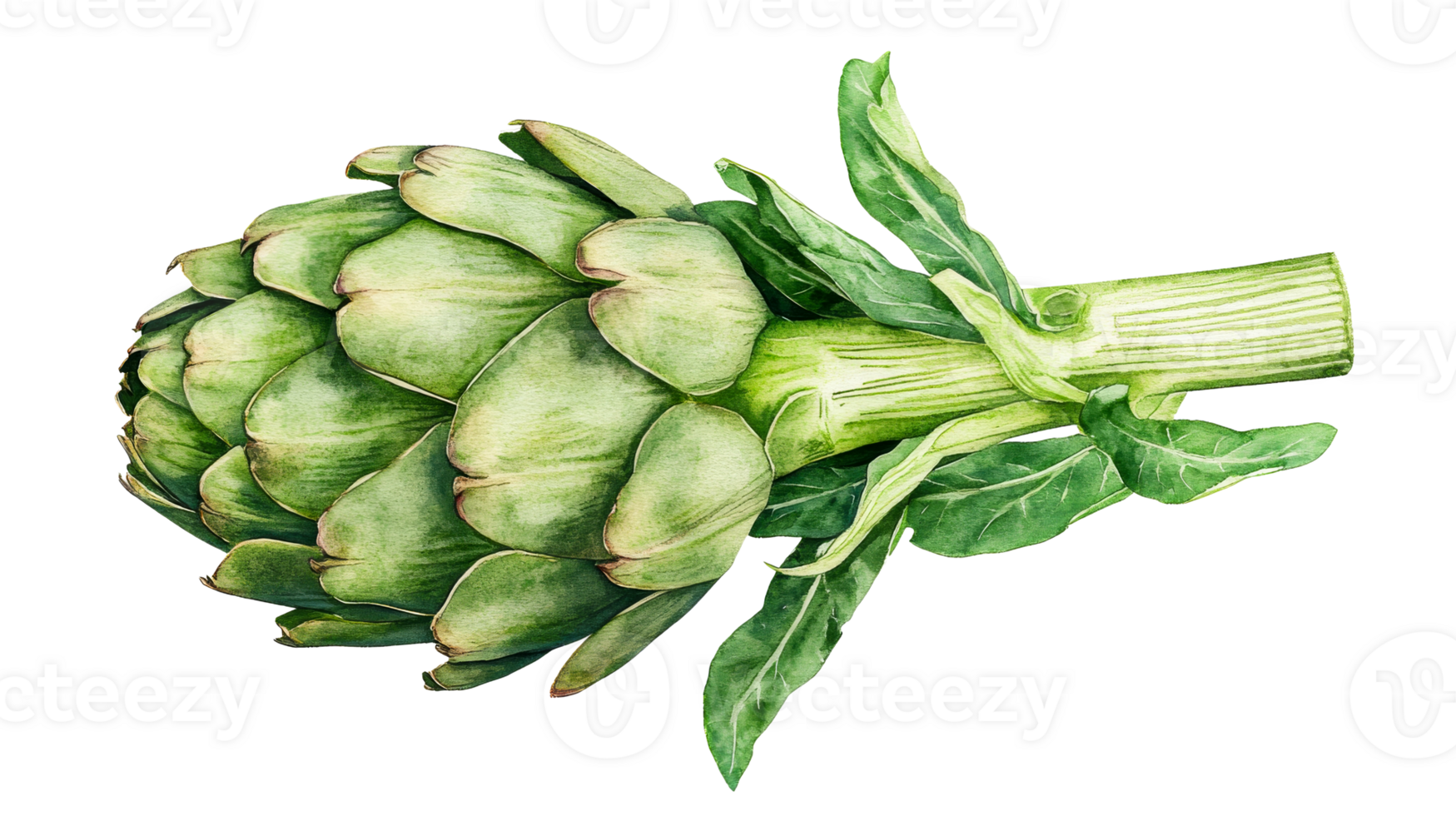 Artichoke vegetable, plant drawing, delicious ingredient, raw food, cut out transparent png