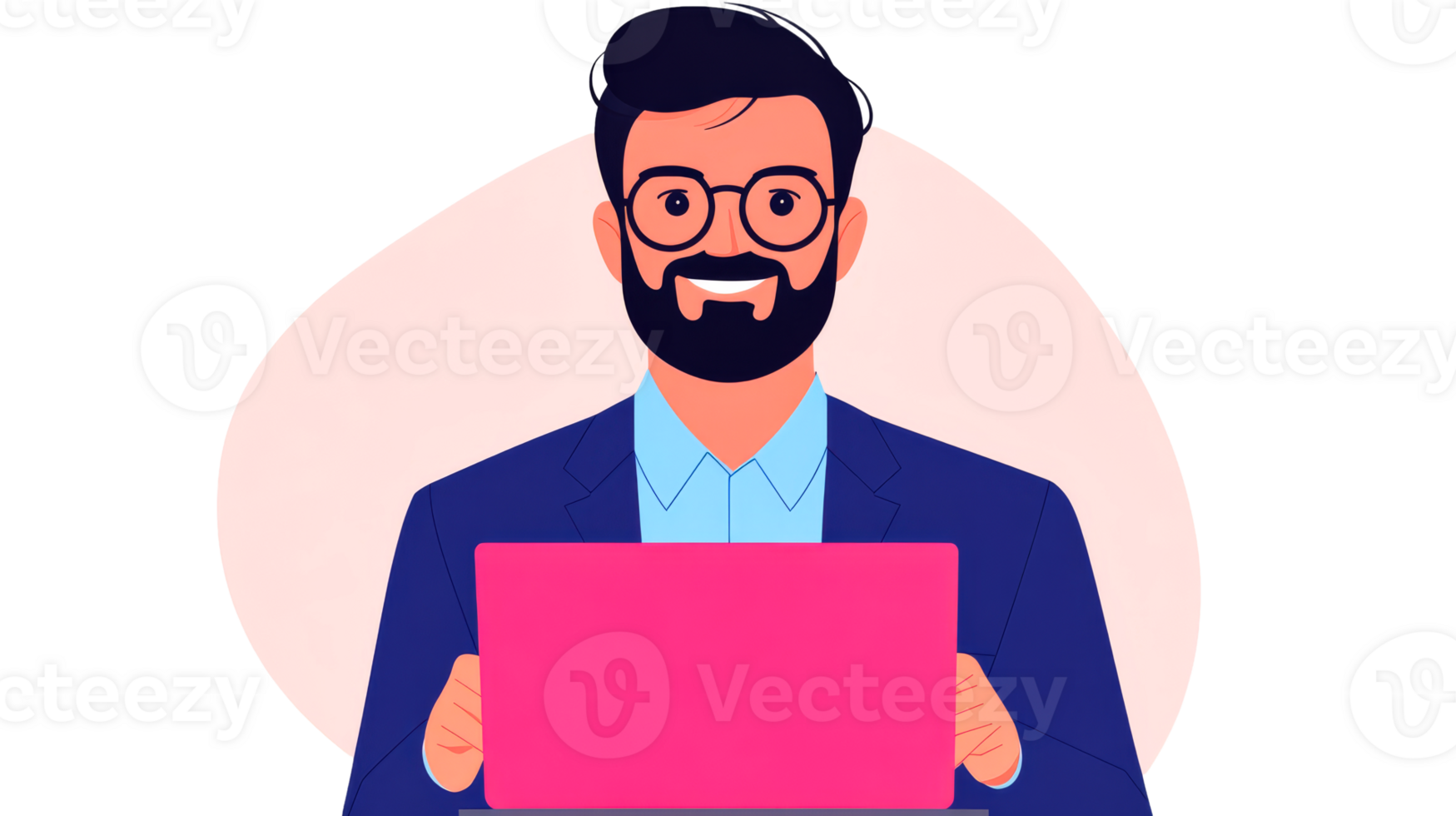 Businessman Holding Laptop, Cut Out Transparent png