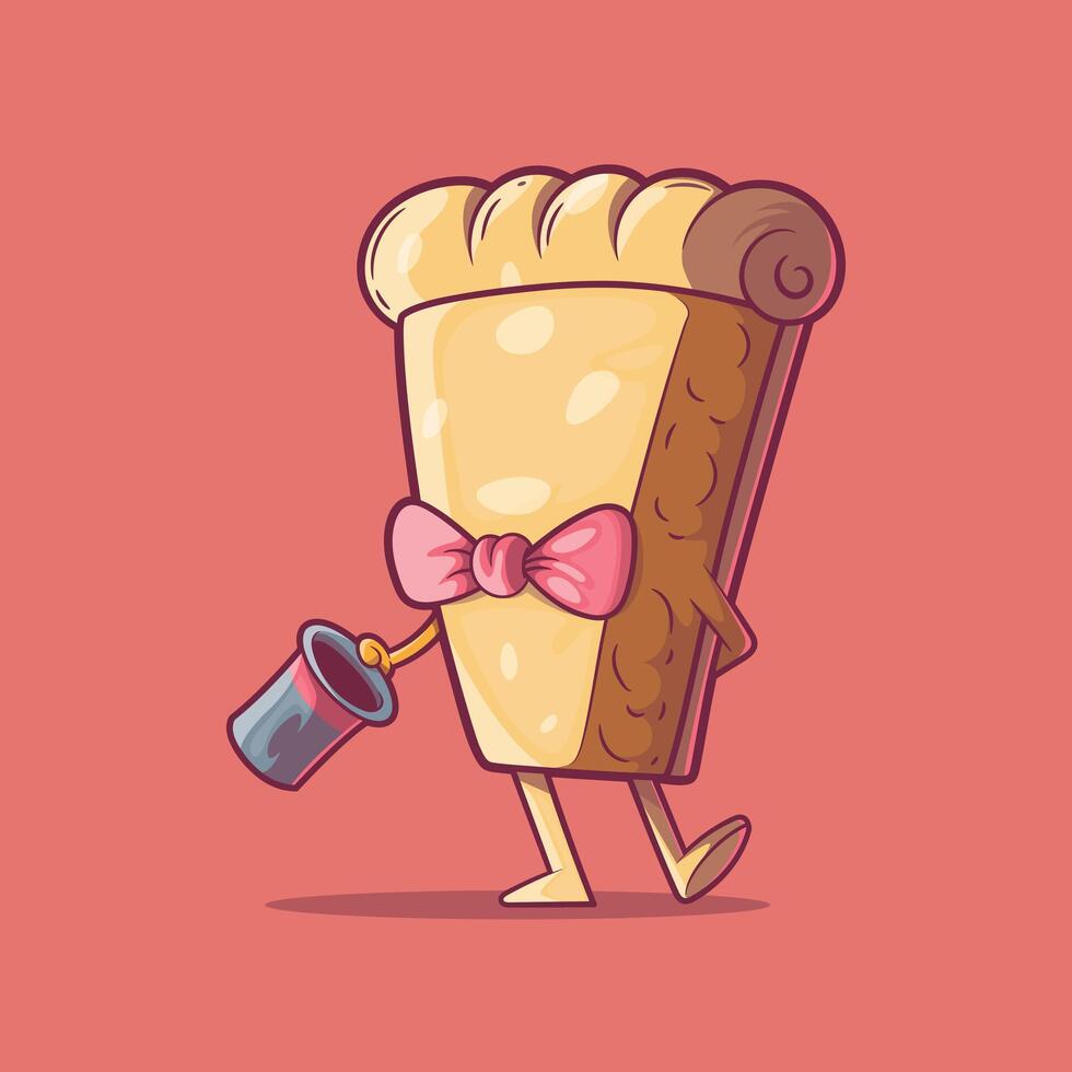 Mr. Pie's character is holding a top hat. vector