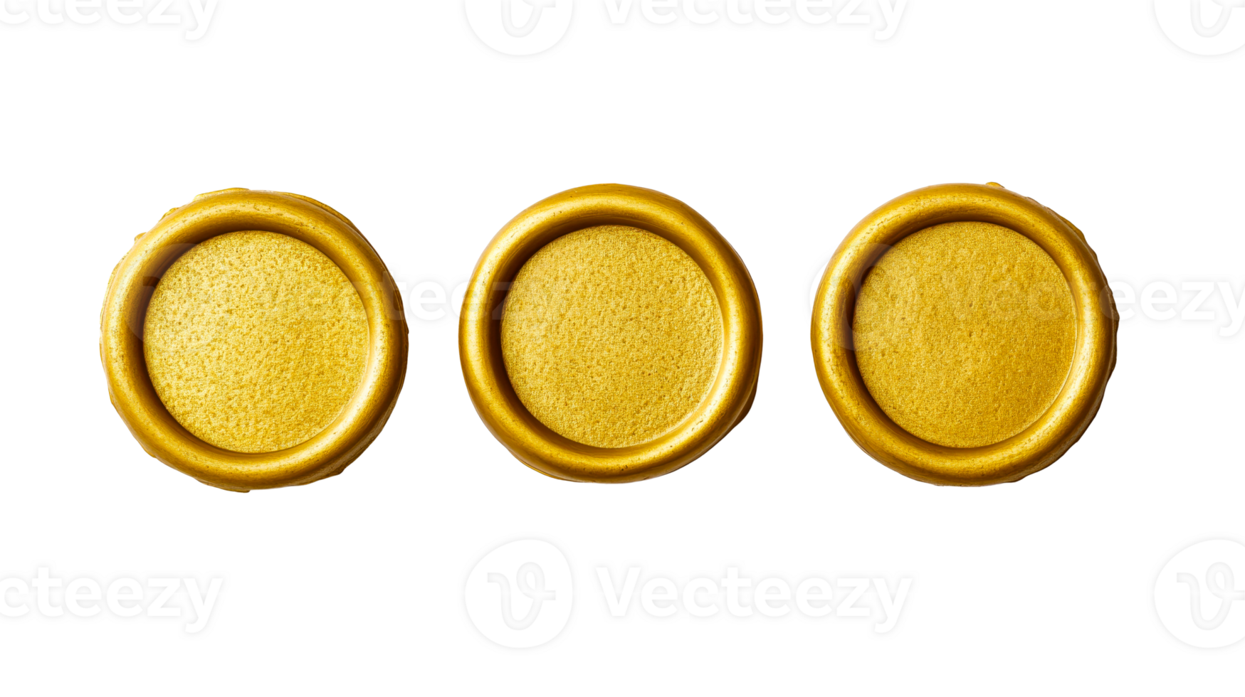 Three gold coins are displayed in the middle, cut out transparent png