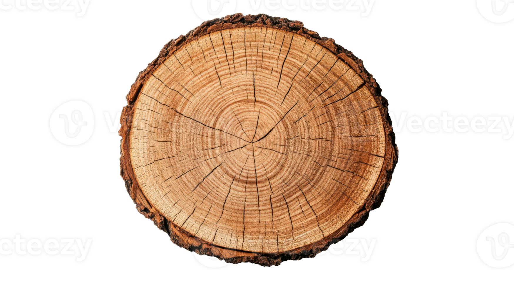 Tree trunk cross section rings growth, cut out transparent png