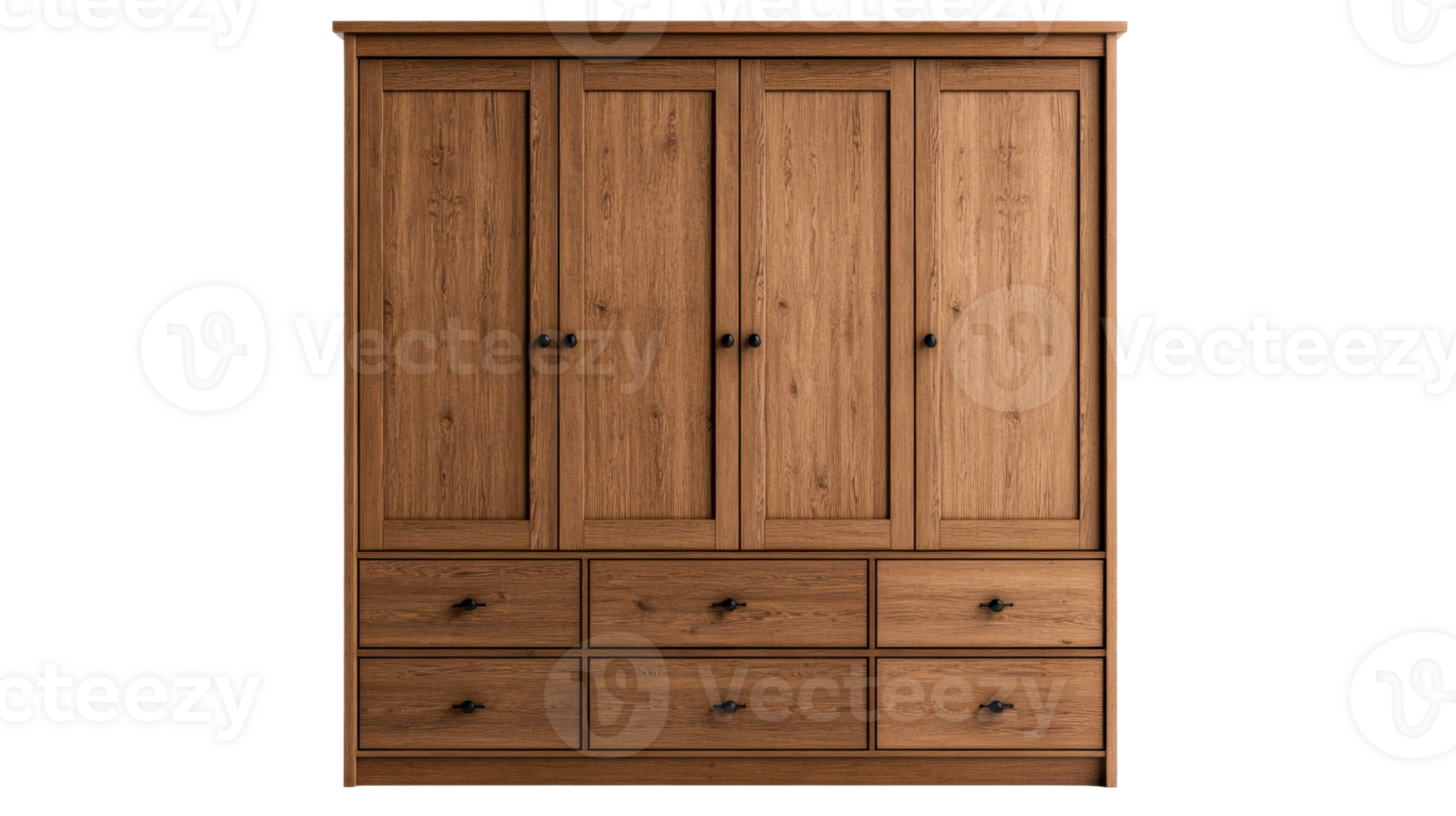 Wardrobe with Doors and Drawers, furniture storage , cut out transparent png