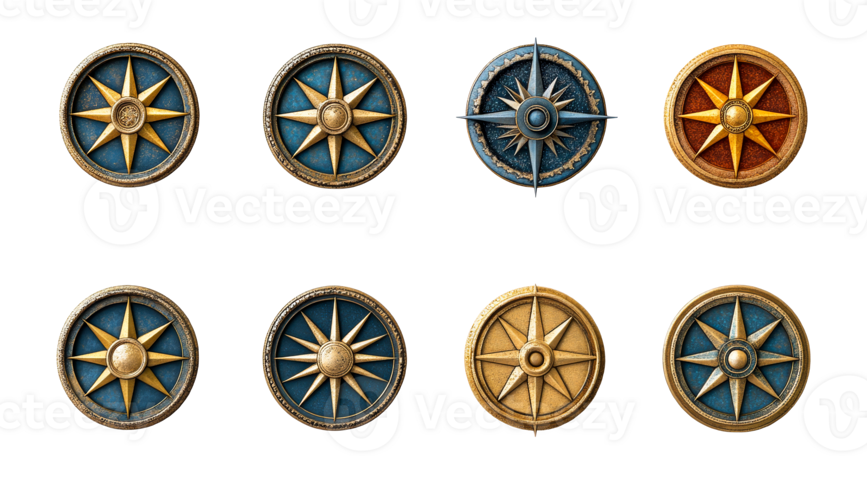 Navigation Star Collection, Compass Rose, Nautical, Isolated, cut out transparent png